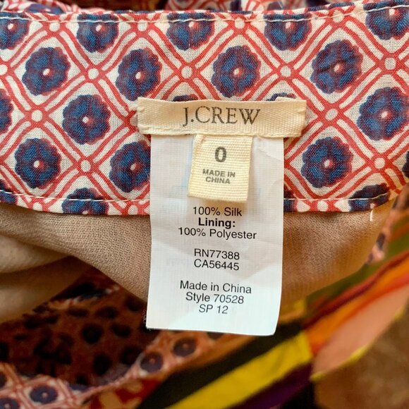 JCrew Silk Flower Print Dress size 0 - Picture 5 of 5
